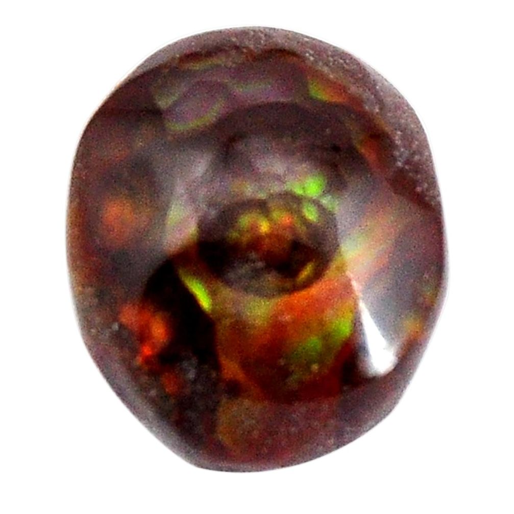 Natural 8.35cts mexican fire agate multicolor 14x11 mm loose gemstone s15097