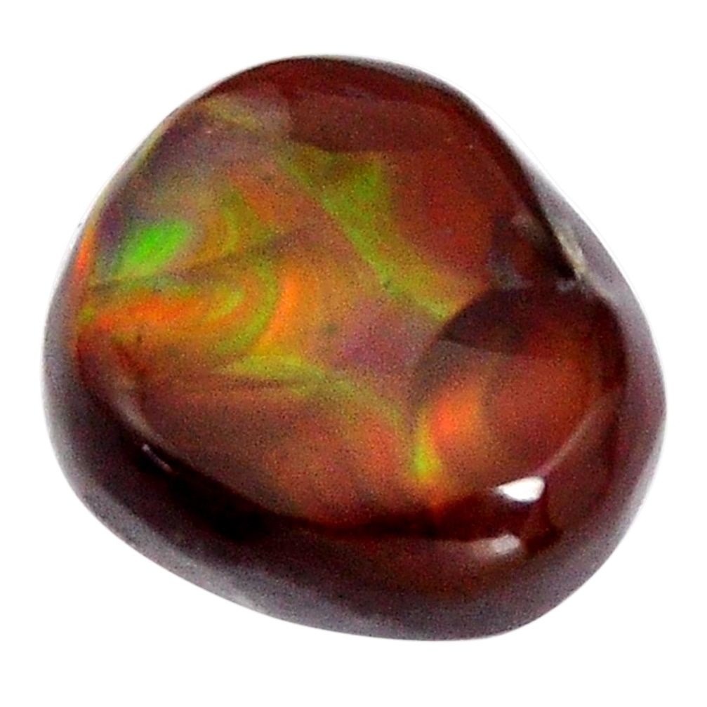 Natural 8.45cts mexican fire agate multicolor 14x12 mm loose gemstone s15092