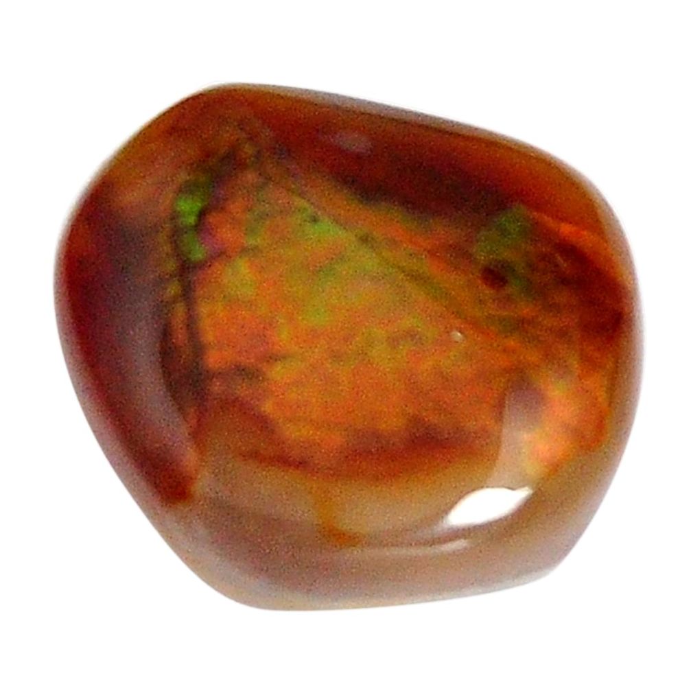 Natural 8.45cts mexican fire agate multicolor 14x13 mm loose gemstone s15087