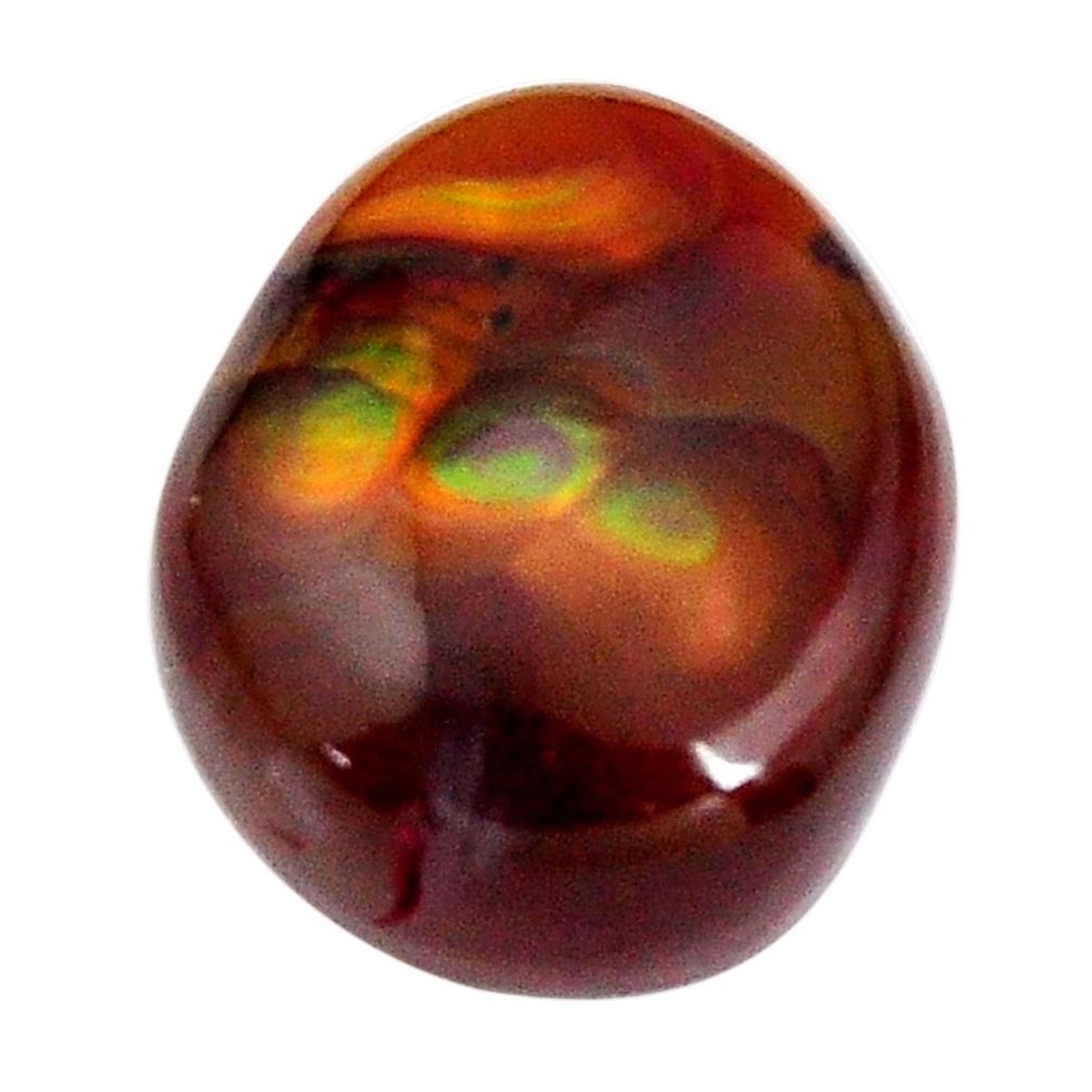 Natural 9.45cts mexican fire agate multicolor 15x12.5 mm loose gemstone s15089