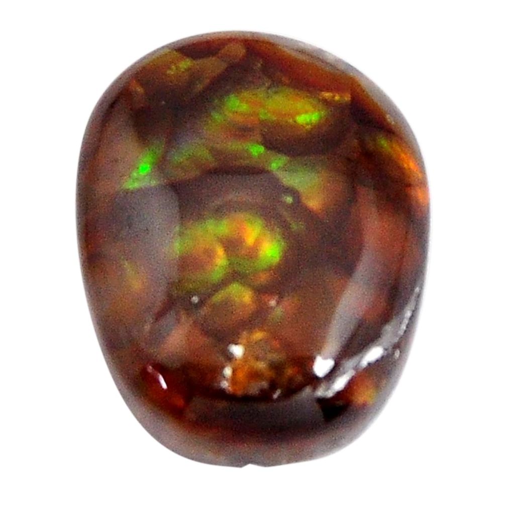 Natural 9.35cts mexican fire agate multicolor 16x12.5 mm loose gemstone s15080