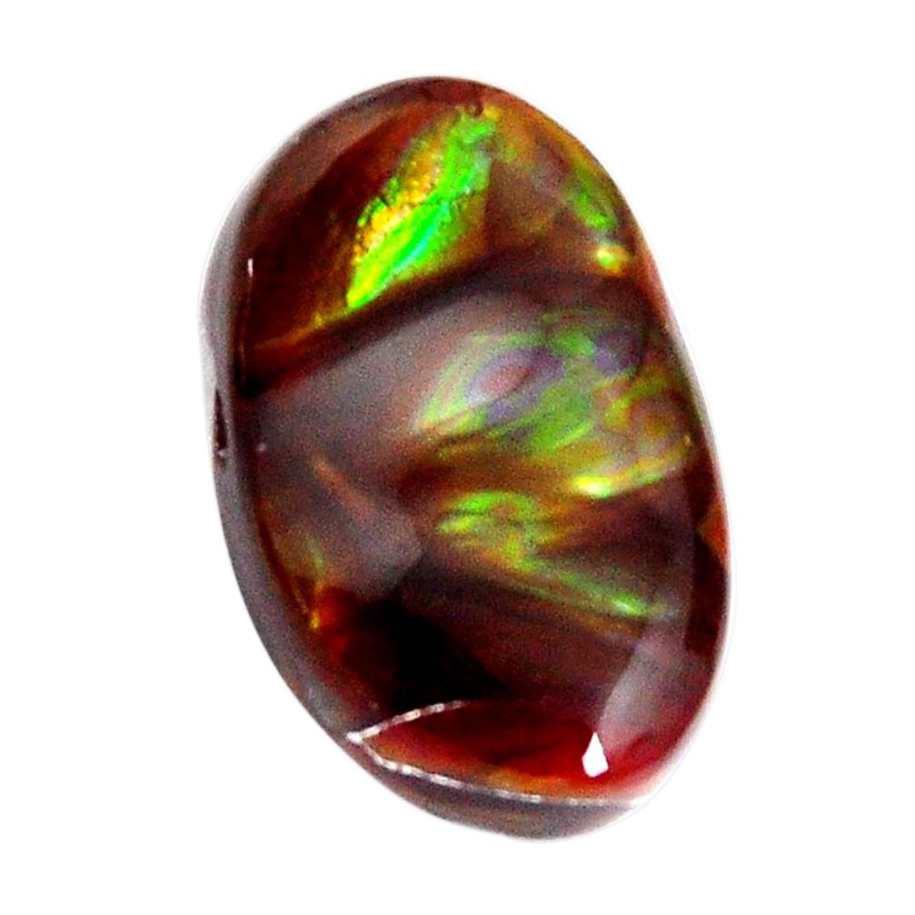 Natural 9.45cts mexican fire agate multicolor 17.5x11 mm loose gemstone s15099