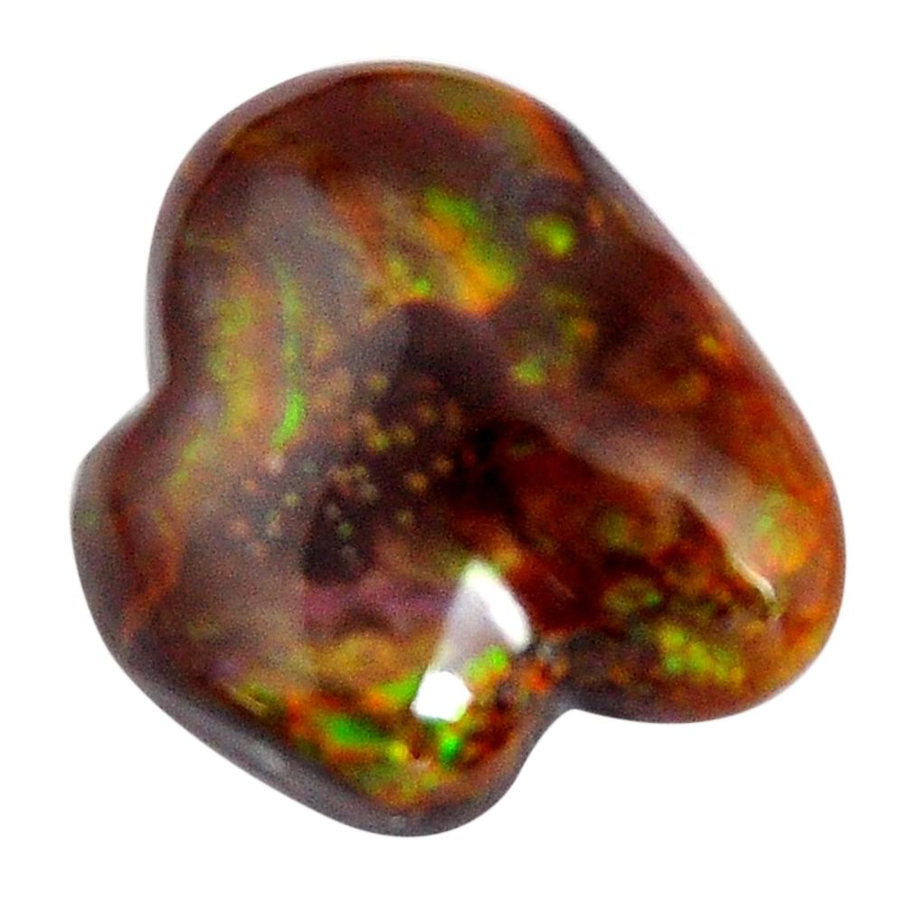 Natural 11.30cts mexican fire agate multicolor 17.5x16 mm loose gemstone s15075