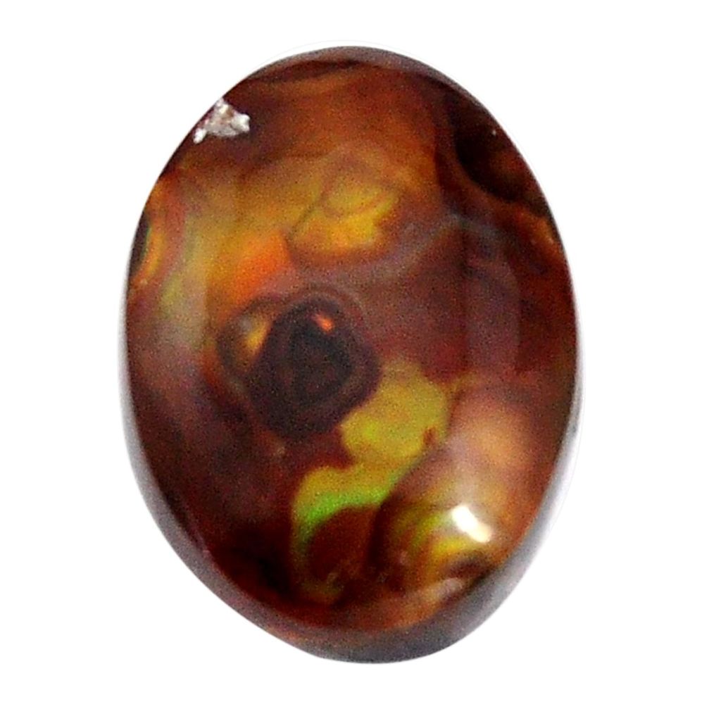 Natural 8.45cts mexican fire agate multicolor 17x12 mm loose gemstone s15074