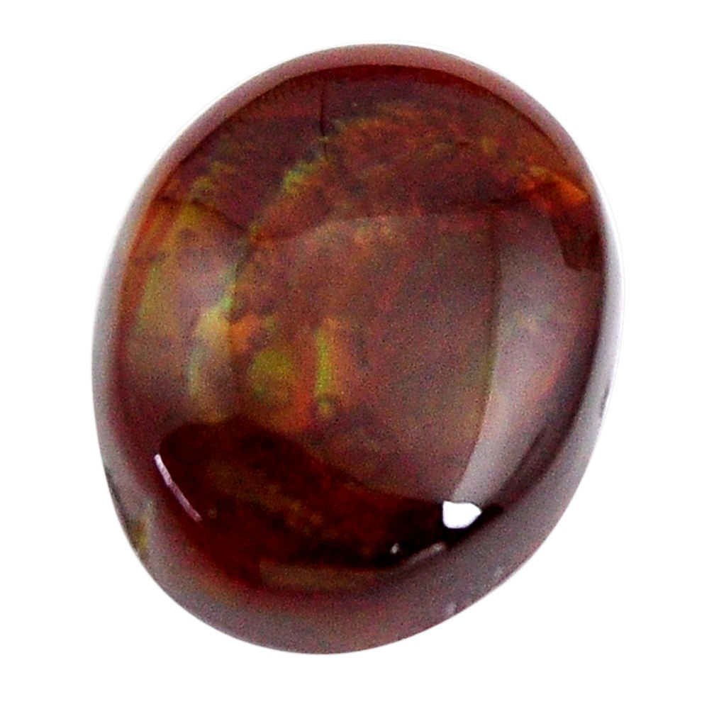 Natural 12.40cts mexican fire agate multicolor 17x13.5 mm loose gemstone s15072