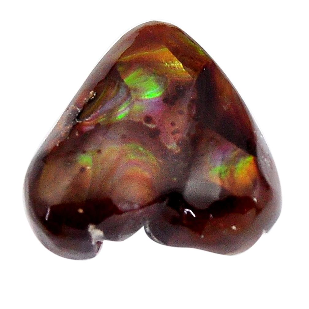 Natural 14.45cts mexican fire agate multicolor 17x18 mm loose gemstone s15073