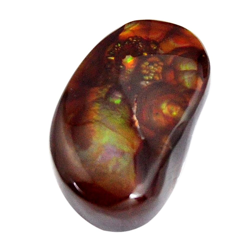 Natural 13.45cts mexican fire agate multicolor 18.5x11 mm loose gemstone s15077