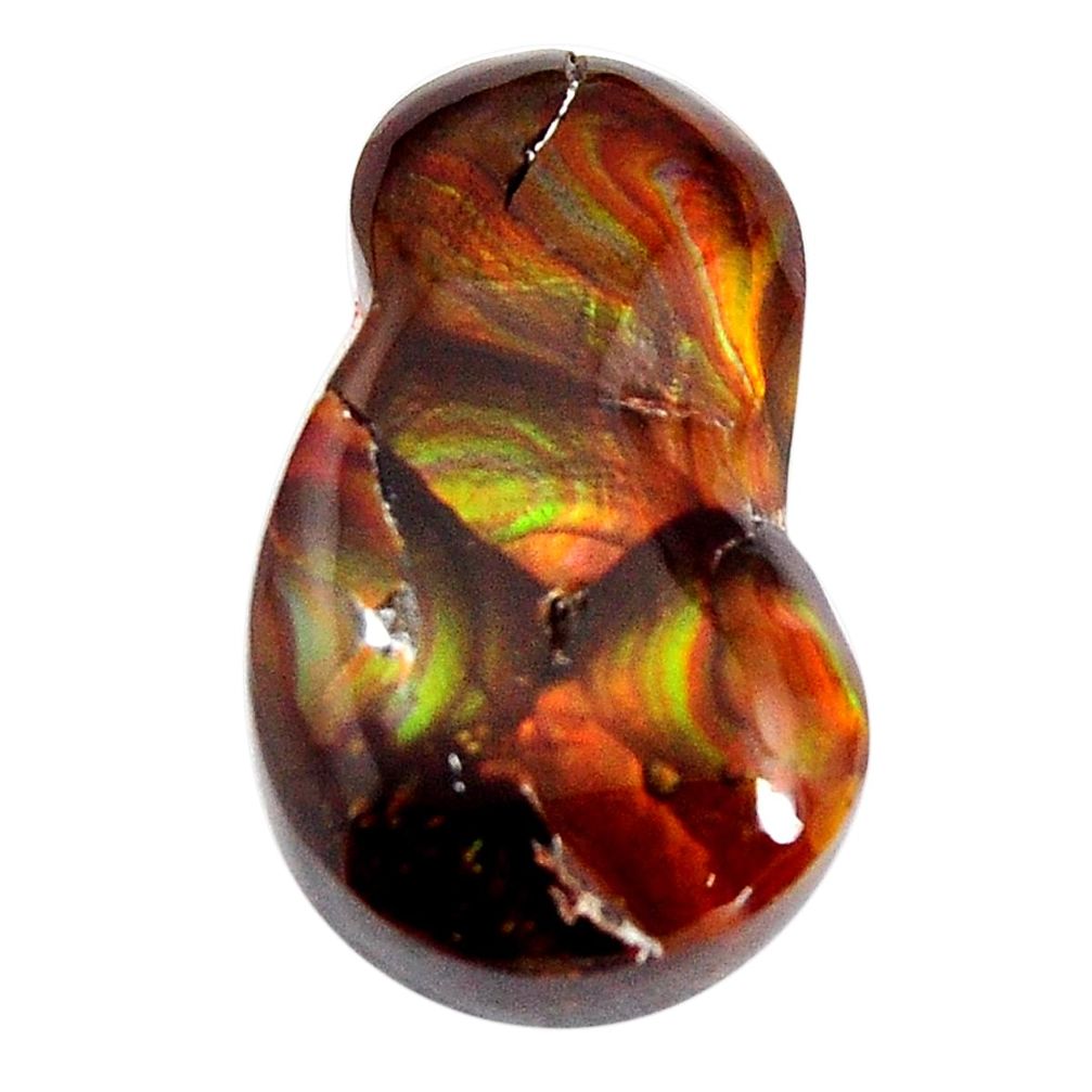 Natural 16.30cts mexican fire agate multicolor 21x12 mm loose gemstone s15068