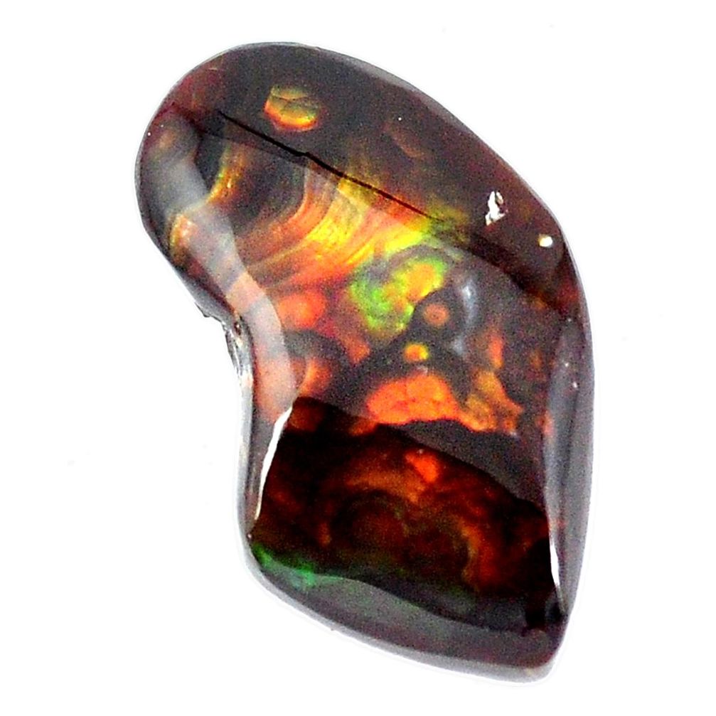 Natural 19.45cts mexican fire agate multicolor 27.5x14.5mm loose gemstone s11670