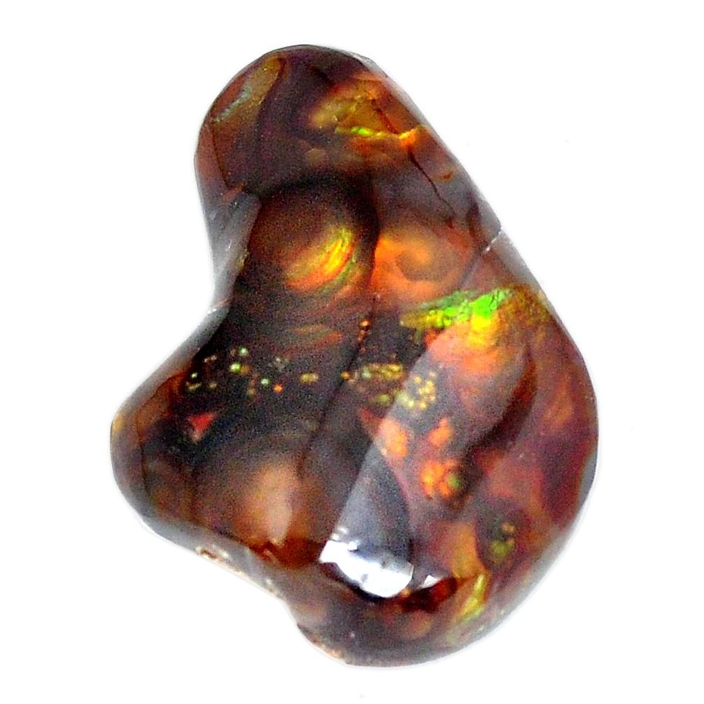 Natural 31.20cts mexican fire agate multicolor 27x19mm loose gemstone s11663