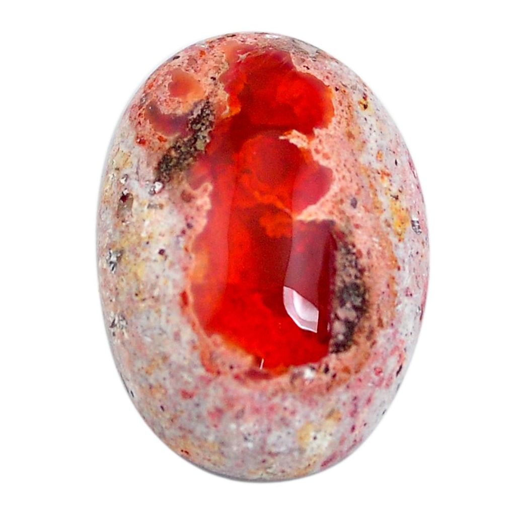 Natural 27.40cts mexican fire opal multicolor 25x18 mm loose gemstone s10786