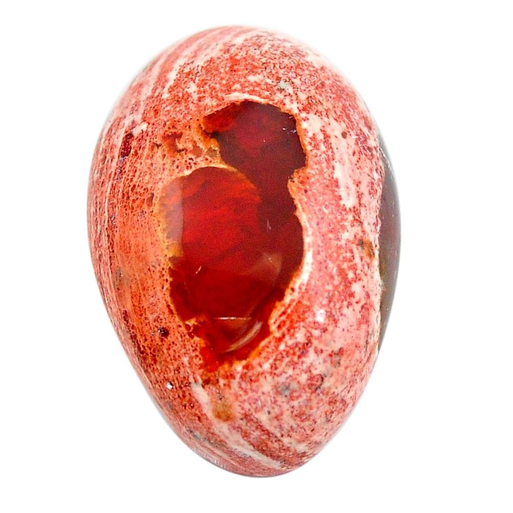 Natural 34.35cts mexican fire opal multicolor 28x19 mm loose gemstone s12479