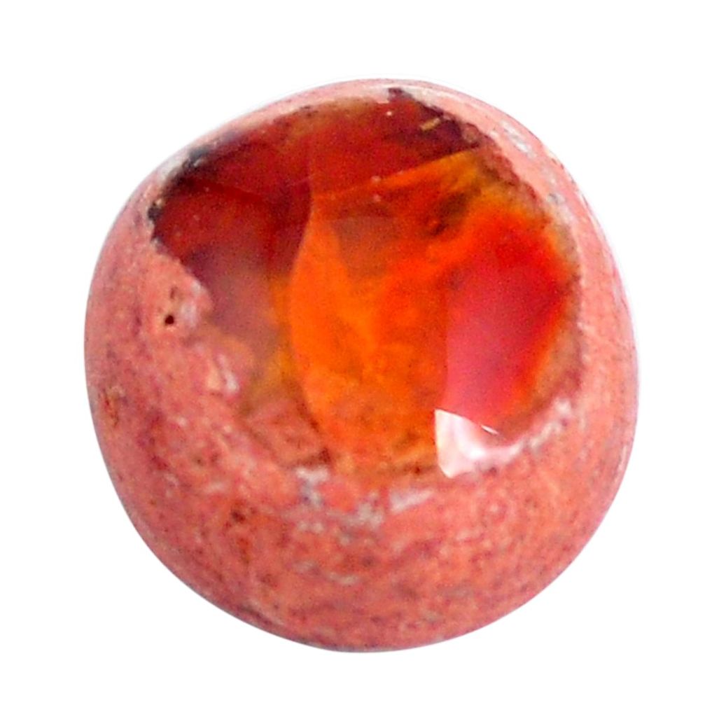 Natural 7.35cts mexican fire opal orange 16x15 mm fancy loose gemstone s10805