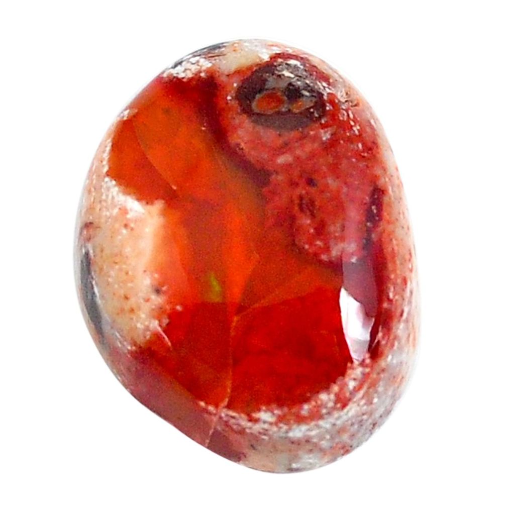 Natural 9.45cts mexican fire opal orange 17x12.5 mm fancy loose gemstone s10804