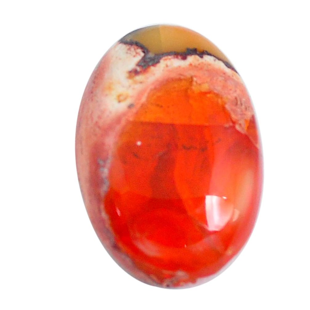 Natural 7.35cts mexican fire opal orange 20x14 mm oval loose gemstone s10811