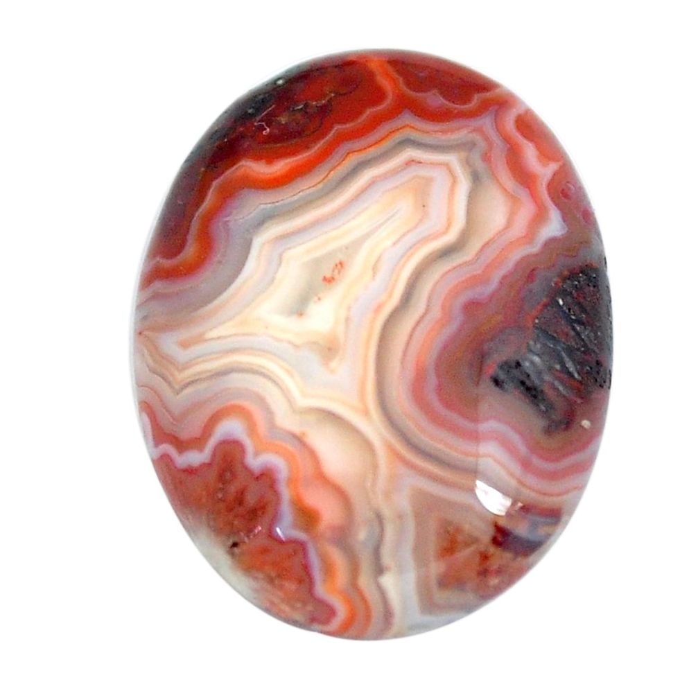 Natural 9.15cts mexican laguna lace agate 20x15 mm oval loose gemstone s11006