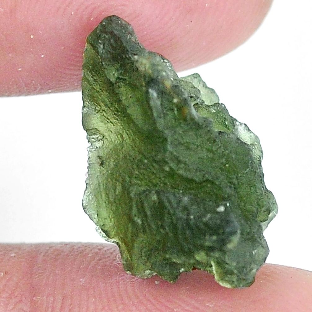 Natural 10.15cts moldavite (genuine czech) rough 20x11 mm loose gemstone s10754