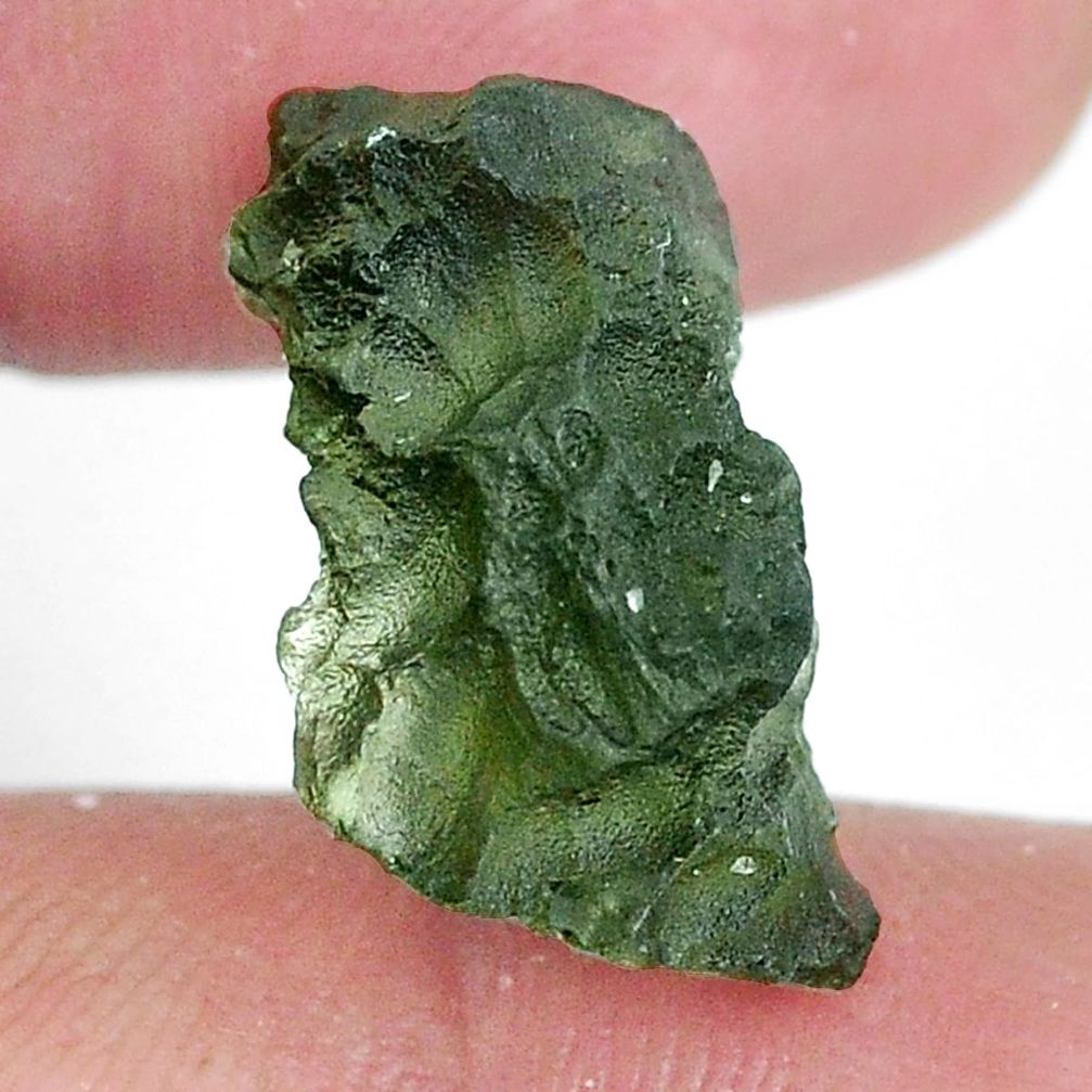 Natural 10.15cts moldavite (genuine czech) rough 20x12 mm loose gemstone s10758