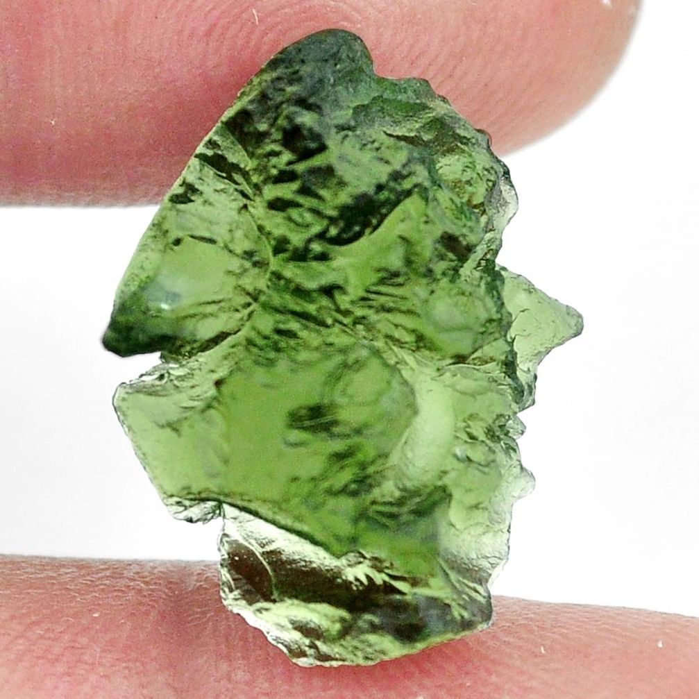 Natural 10.15cts moldavite green rough 20x15 mm fancy loose gemstone s13630