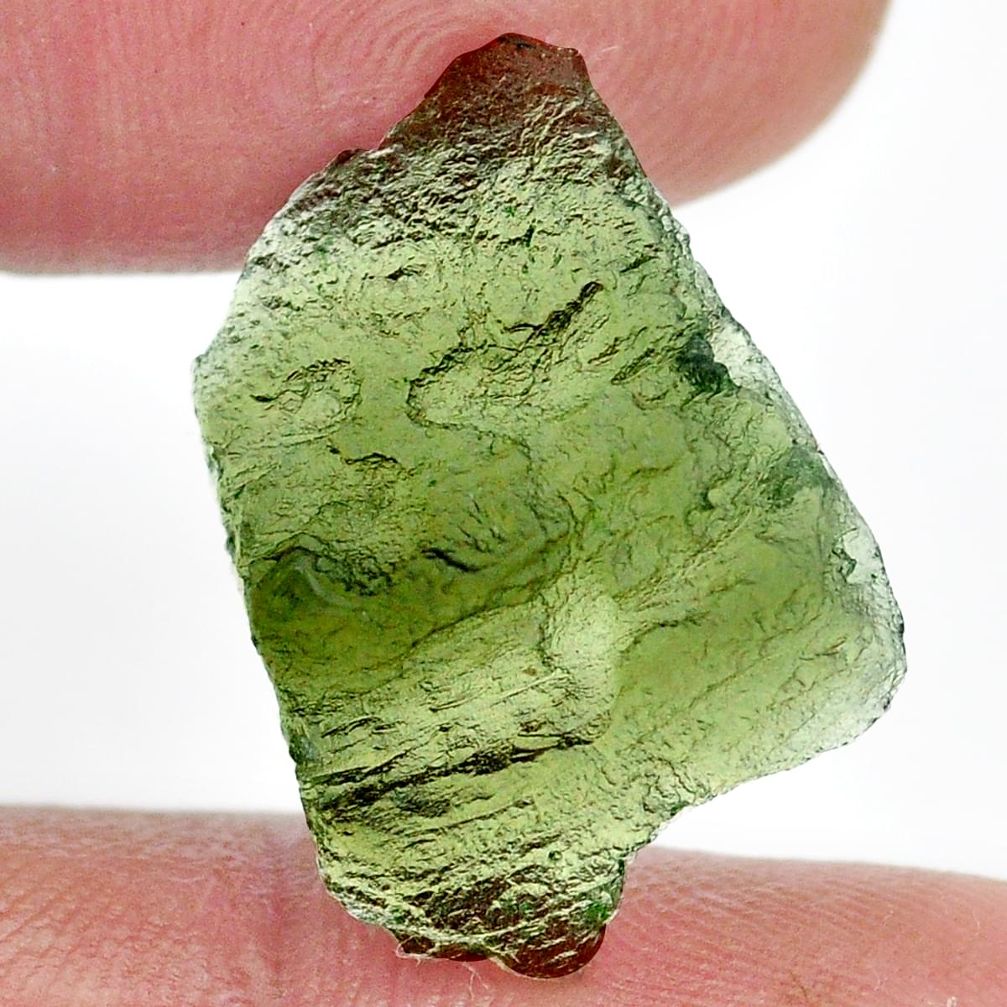 Natural 10.15cts moldavite green rough 20x15 mm fancy loose gemstone s13675