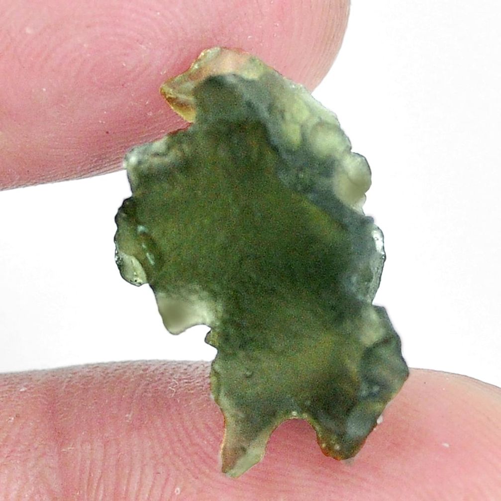 Natural 11.30cts moldavite green rough 21x13.5 mm fancy loose gemstone s10753