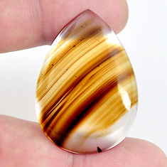 Natural 33.45cts montana agate brown cabochon 38x27 mm loose gemstone s11100