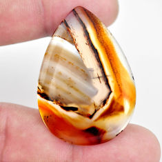 Natural 45.10cts montana agate brown cabochon 43x29 mm loose gemstone s11093