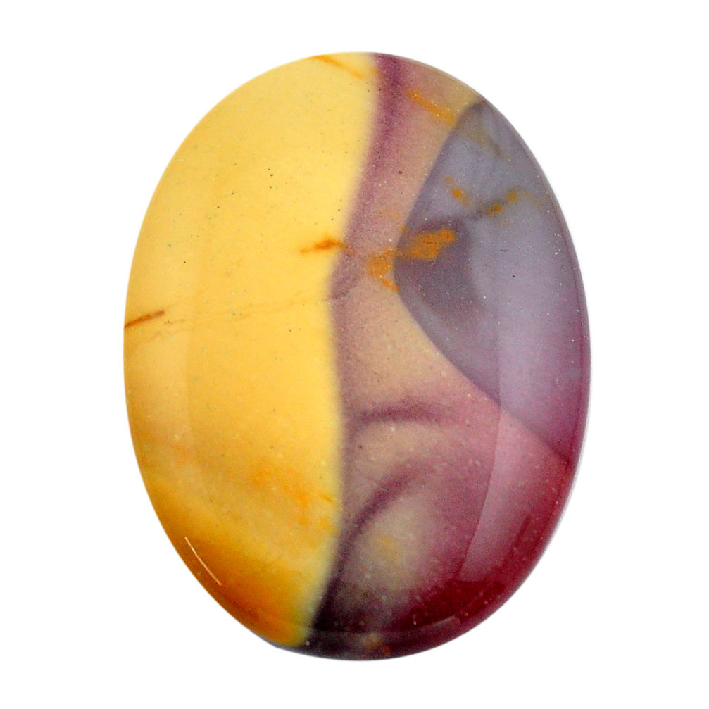 Natural 27.40cts mookaite brown cabochon 32x23 mm oval loose gemstone s14962
