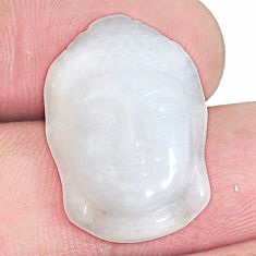 Natural 21.30cts moonstone rainbow 22.5x15 mm buddha face loose gemstone s10120