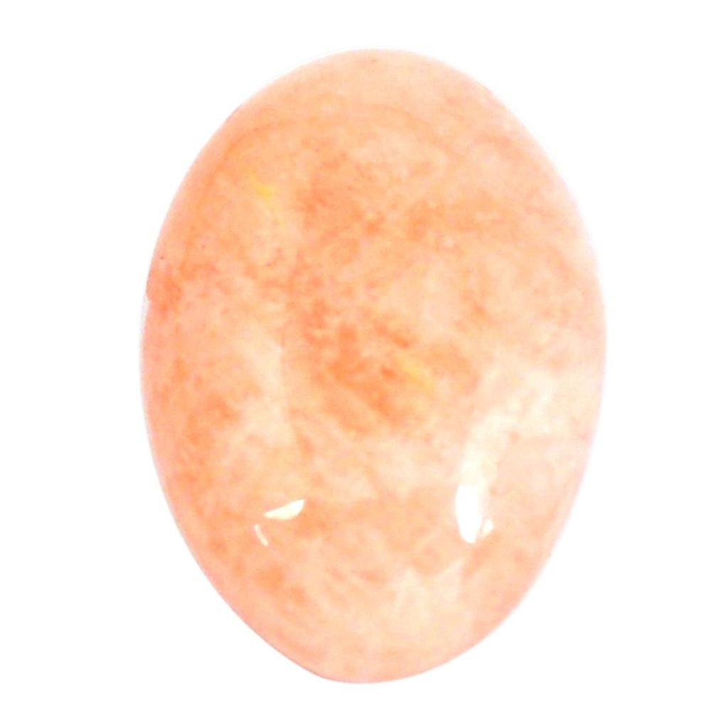 Natural 20.10cts morganite orange cabochon 21x15 mm oval loose gemstone s11682