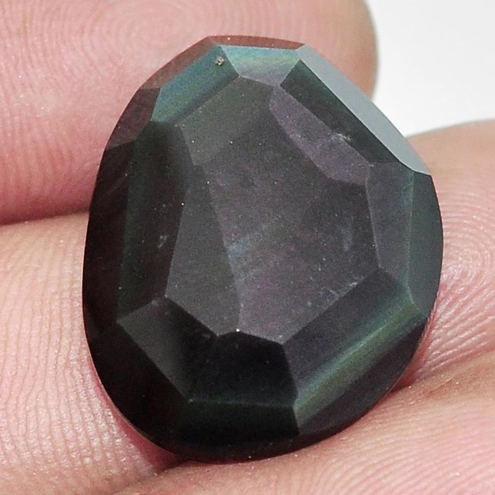 Natural 16.30cts obsidian eye rainbow cabochon 22x17 mm loose gemstone s9931