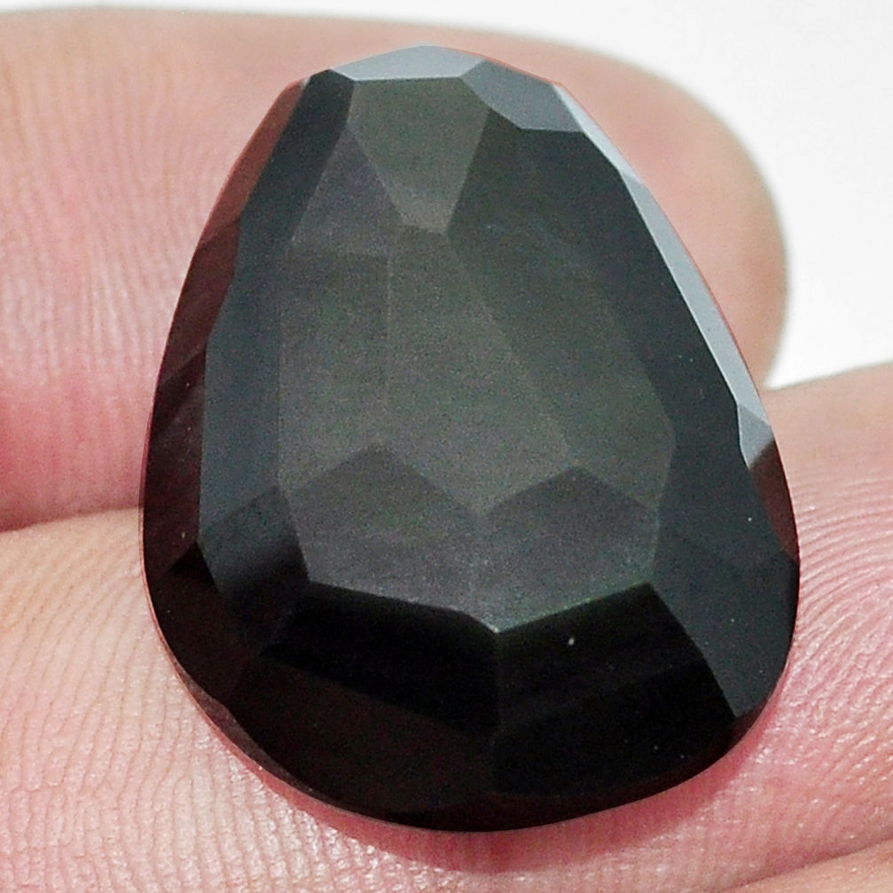 Natural 21.30cts obsidian eye rainbow cabochon 24x16.5 mm loose gemstone s9938