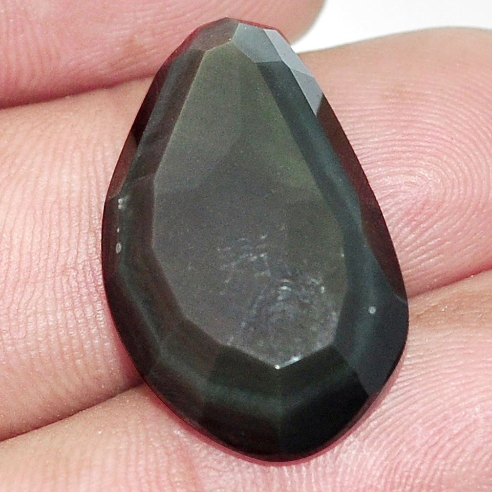 Natural 15.10cts obsidian eye rainbow cabochon 25.5x15 mm loose gemstone s9925