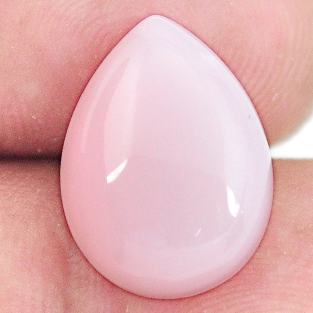 Natural 6.30cts opal pink cabochon 16x12 mm pear loose gemstone s11920