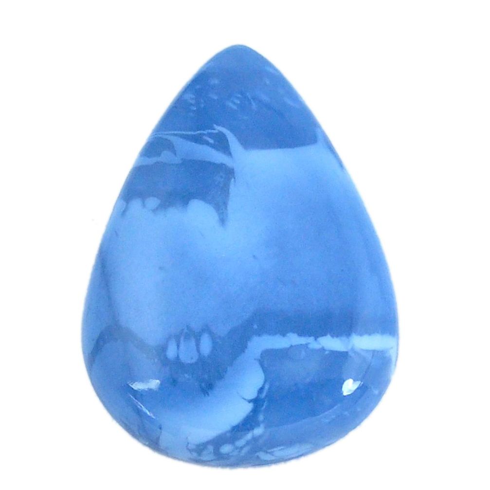 Natural 19.35cts owyhee opal blue cabochon 30x21 mm pear loose gemstone s11280