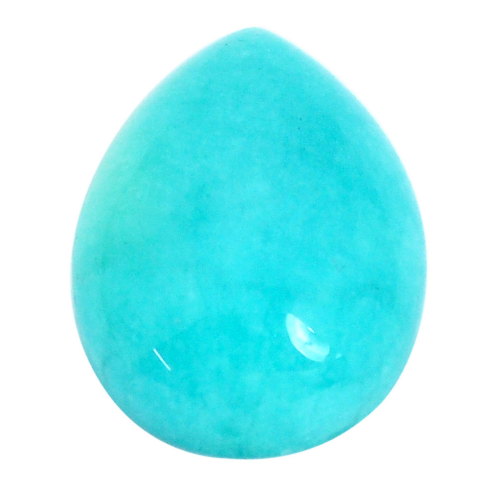 Natural 16.15cts peruvian amazonite green 20x15 mm pear loose gemstone s10365