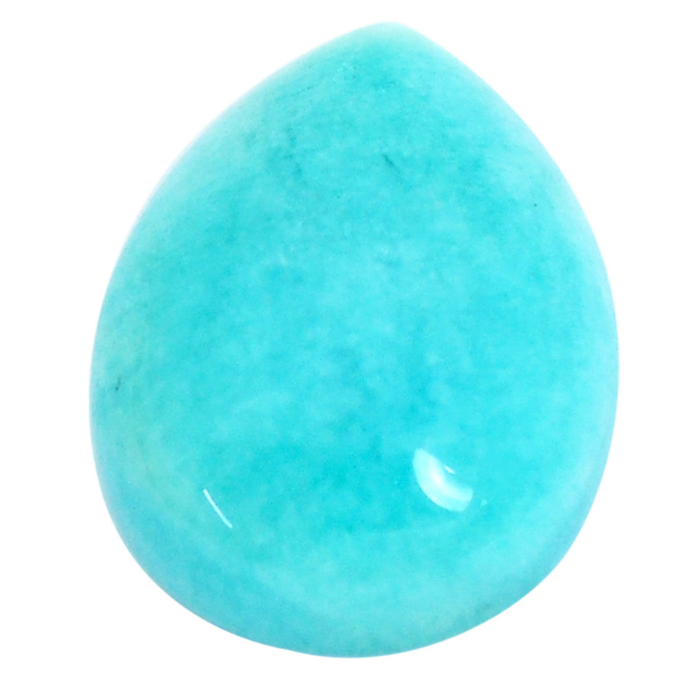 Natural 16.30cts peruvian amazonite green 20x15 mm pear loose gemstone s10366