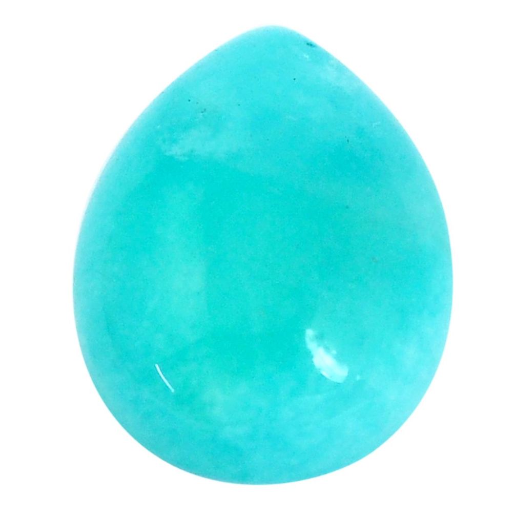 Natural 17.35cts peruvian amazonite green 20x15 mm pear loose gemstone s10367