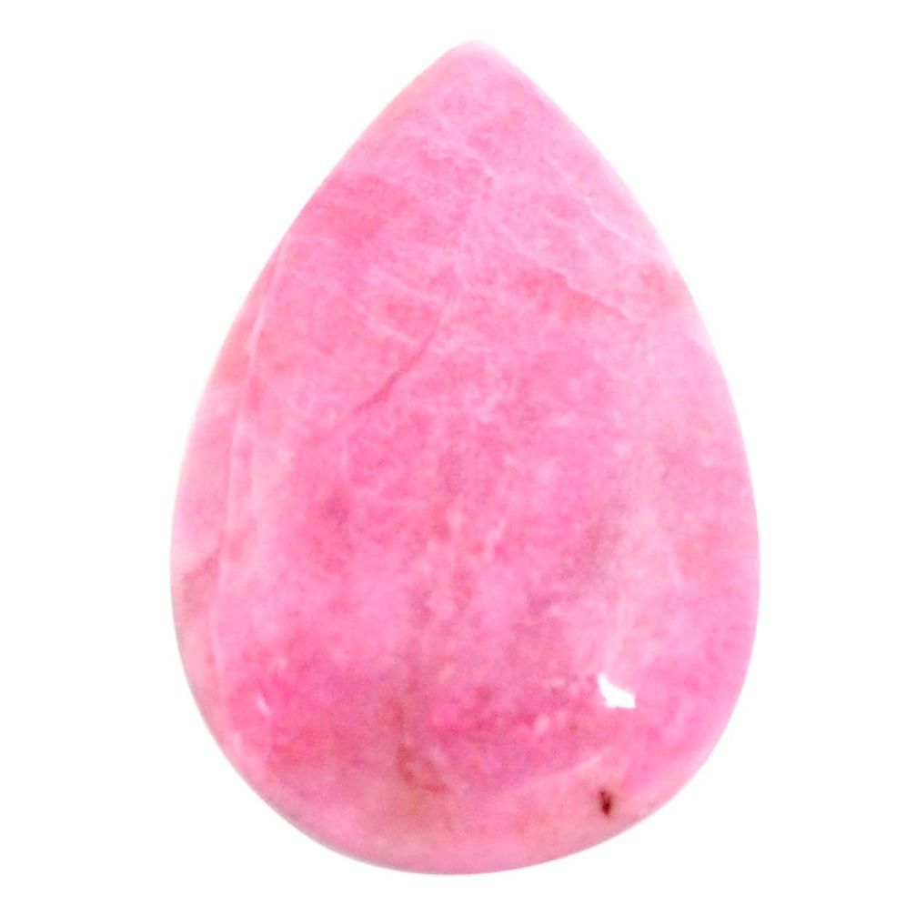 Natural 24.35cts petalite pink 30x20 mm pear loose gemstone s14404