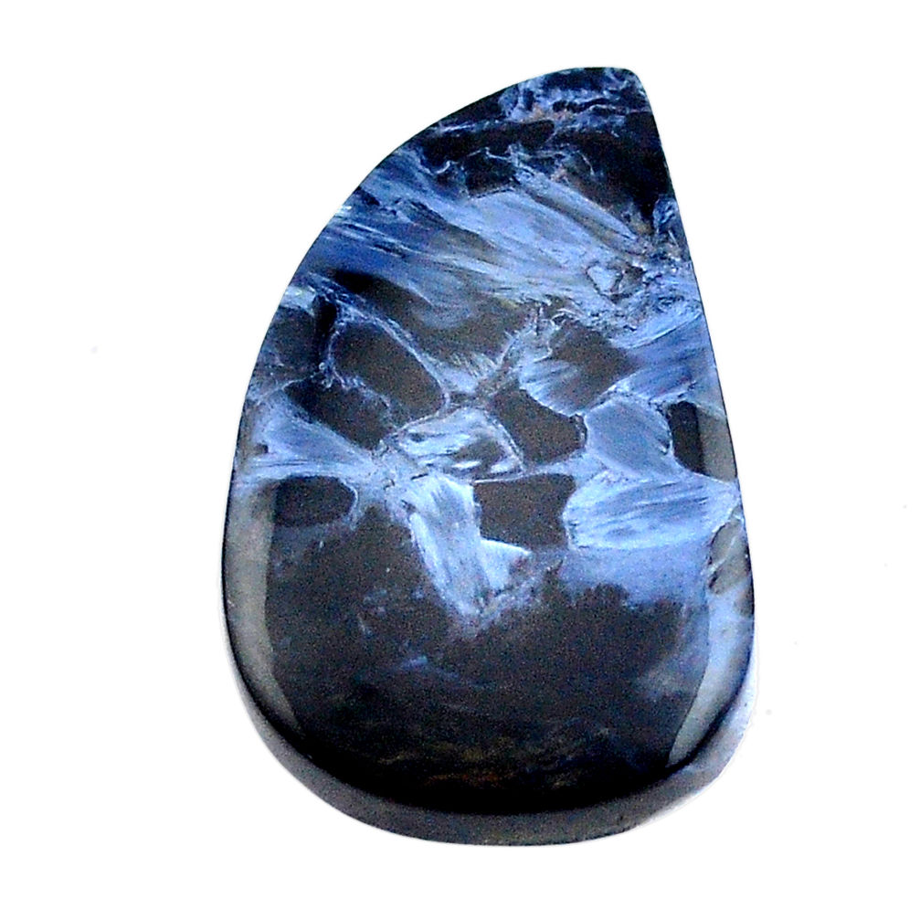 Natural 14.20cts pietersite (african) black 26x16 mm fancy loose gemstone s14884
