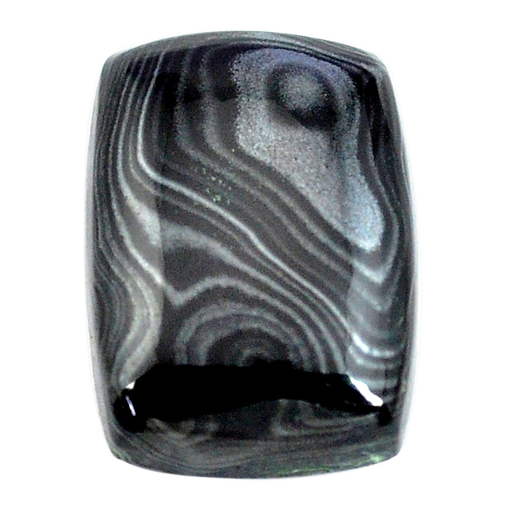 Natural 14.35cts psilomelane black cabochon 18x13 mm loose gemstone s14100
