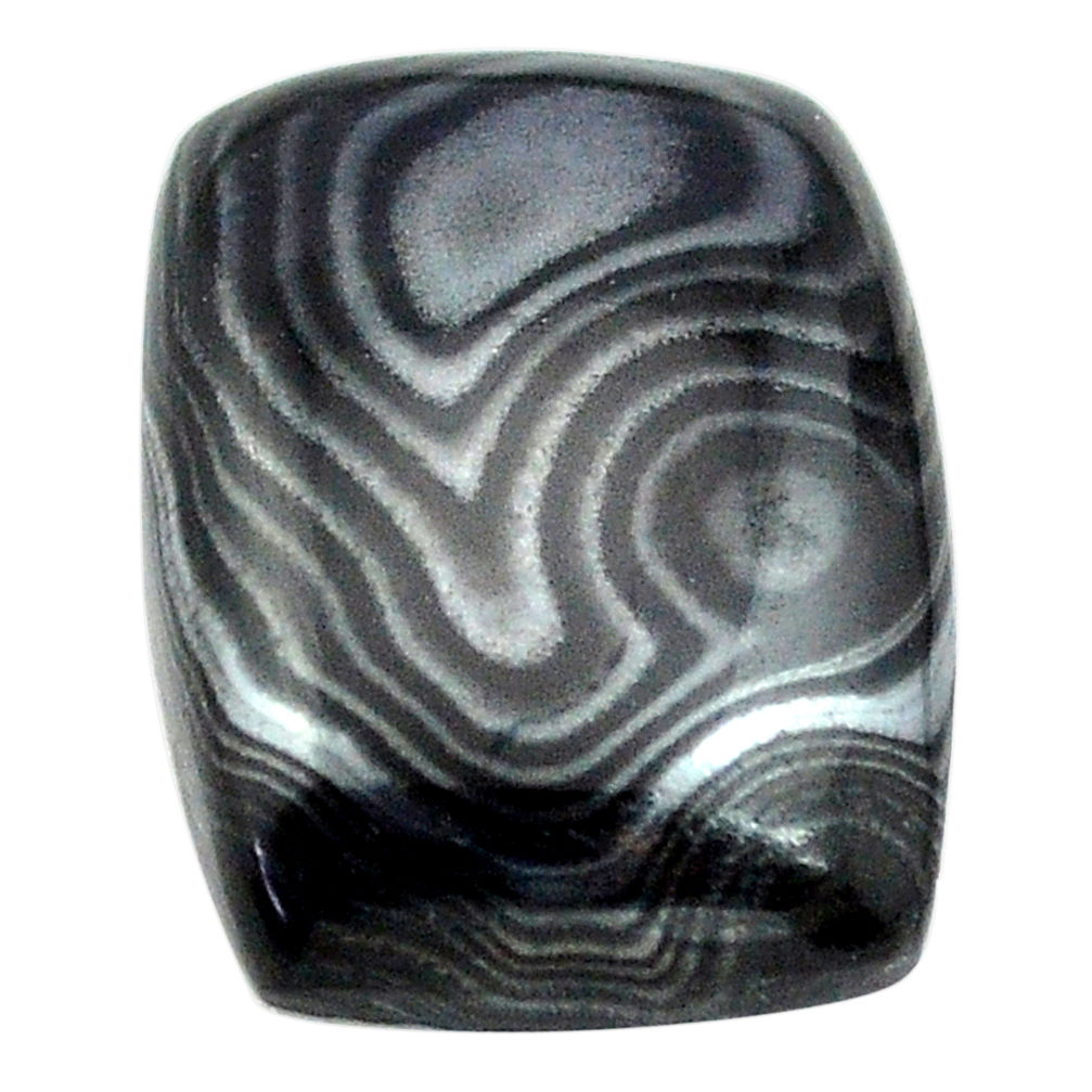 Natural 13.45cts psilomelane black cabochon 19x14 mm loose gemstone s13895