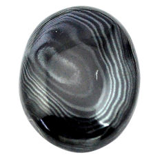 Natural 10.15cts psilomelane black cabochon 19x14 mm oval loose gemstone s13893