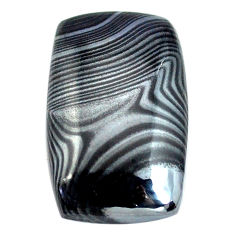 Natural 12.35cts psilomelane black cabochon 20x13 mm loose gemstone s14083