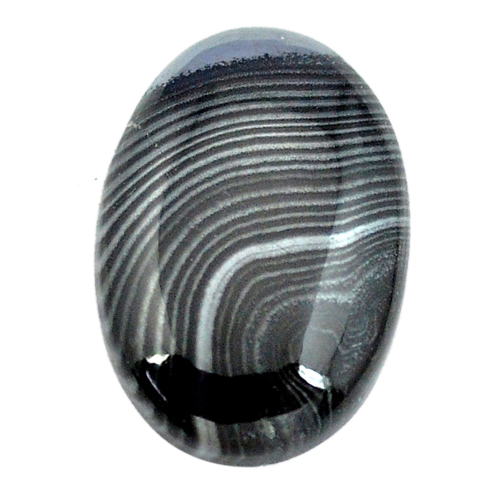 Natural 11.20cts psilomelane black cabochon 20x13 mm oval loose gemstone s14092