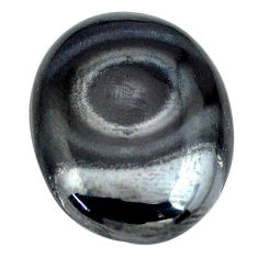 Natural 12.40cts psilomelane black cabochon 20x15 mm oval loose gemstone s13885