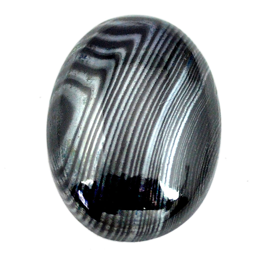 Natural 15.15cts psilomelane black cabochon 21.5x15mm oval loose gemstone s14073