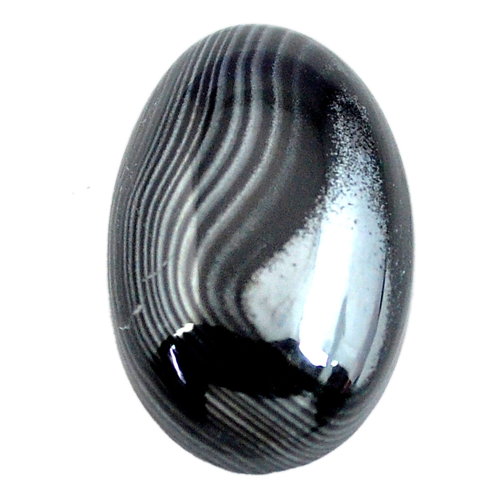 Natural 16.30cts psilomelane black cabochon 21x13.5mm oval loose gemstone s14087