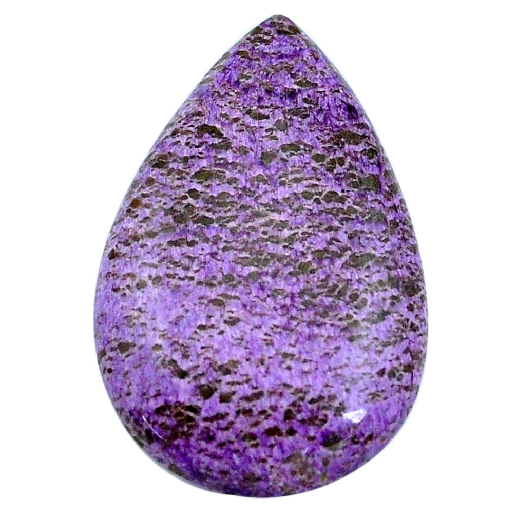 Natural 11.30cts purpurite purple cabochon 28x18 mm pear loose gemstone s14035