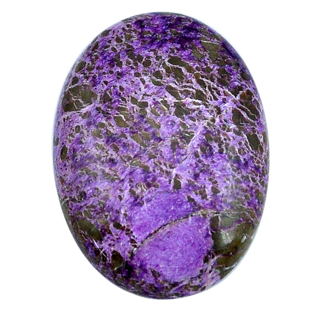 Natural 18.45cts purpurite purple cabochon 28x19 mm oval loose gemstone s14001